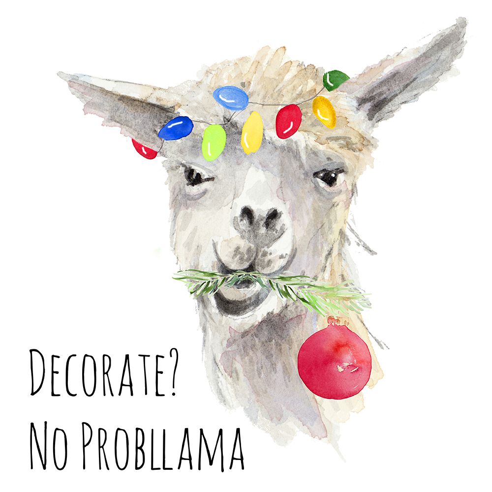 Decorating Prob-Llama art print by Lanie Loreth for $57.95 CAD