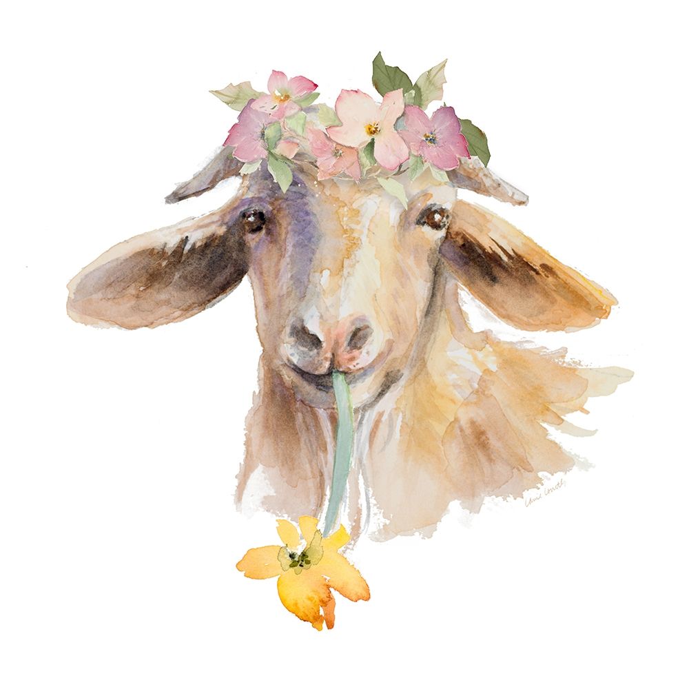 Flower Goat art print by Lanie Loreth for $57.95 CAD