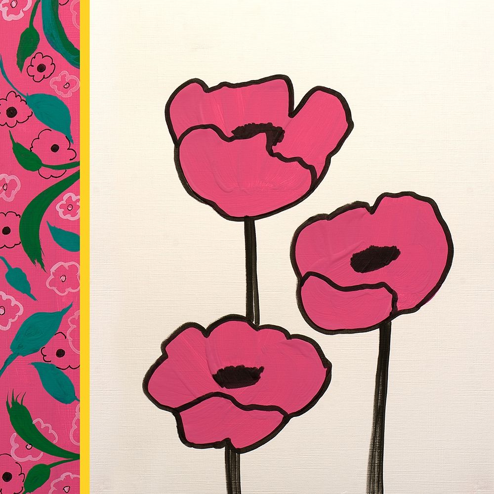 Pink Whimsical Floral I art print by Robin Maria for $57.95 CAD