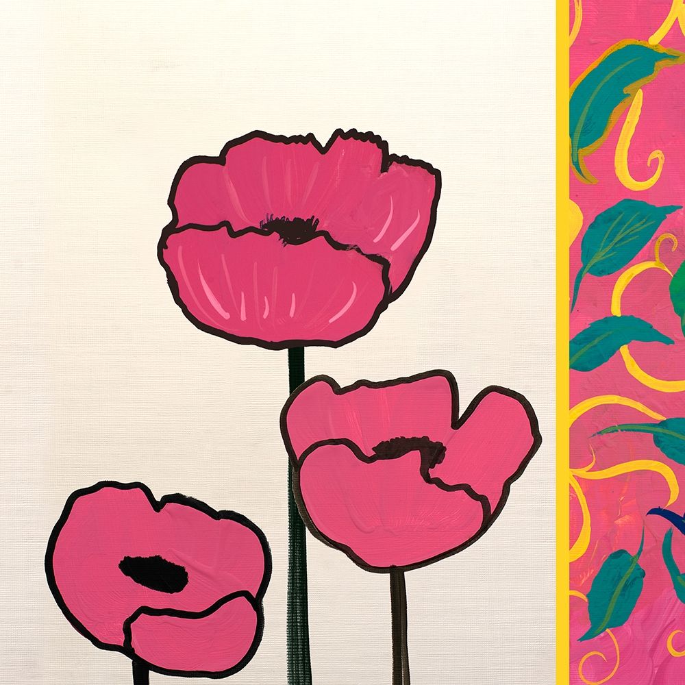 Pink Whimsical Floral II art print by Robin Maria for $57.95 CAD