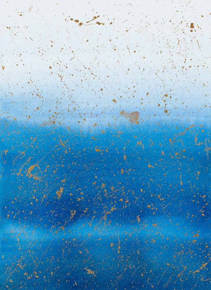 Gold Splash on Blue art print by Amaya for $57.95 CAD