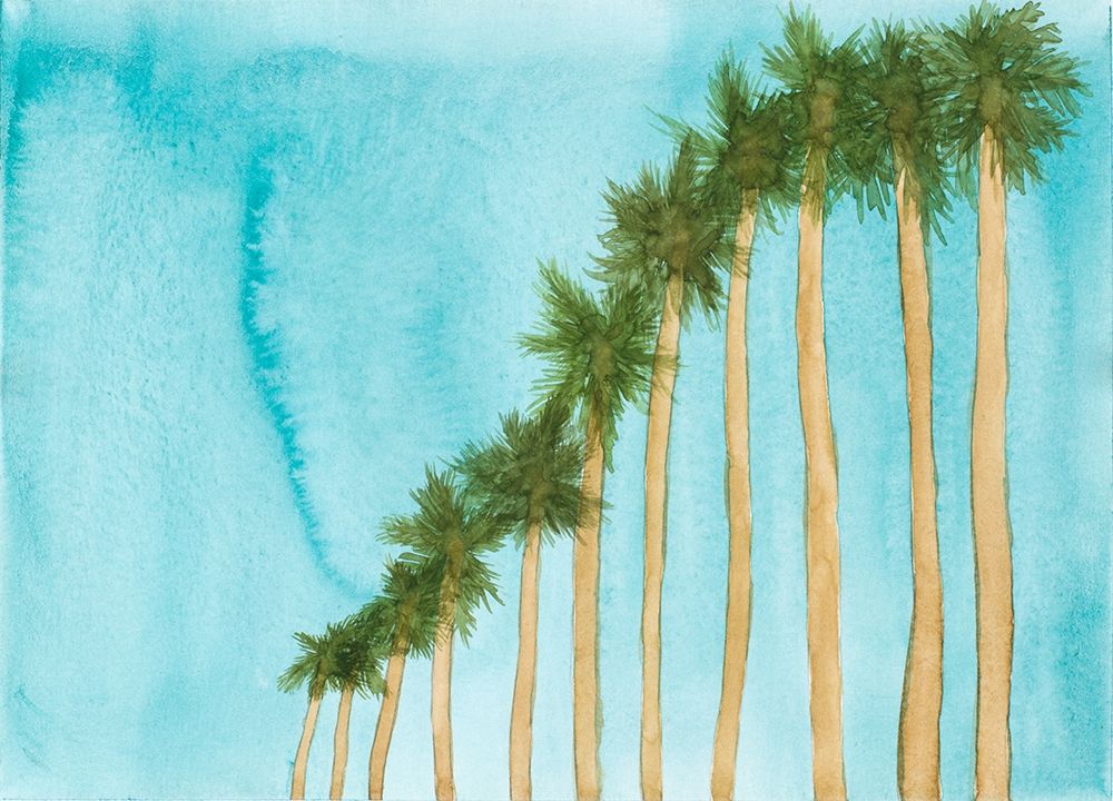 Blue Skies and Palm Trees art print by Amaya for $57.95 CAD