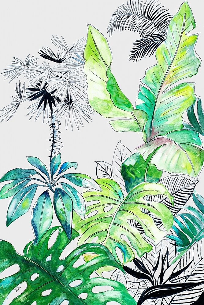 Teal Palm Selva I art print by Patricia Pinto for $57.95 CAD