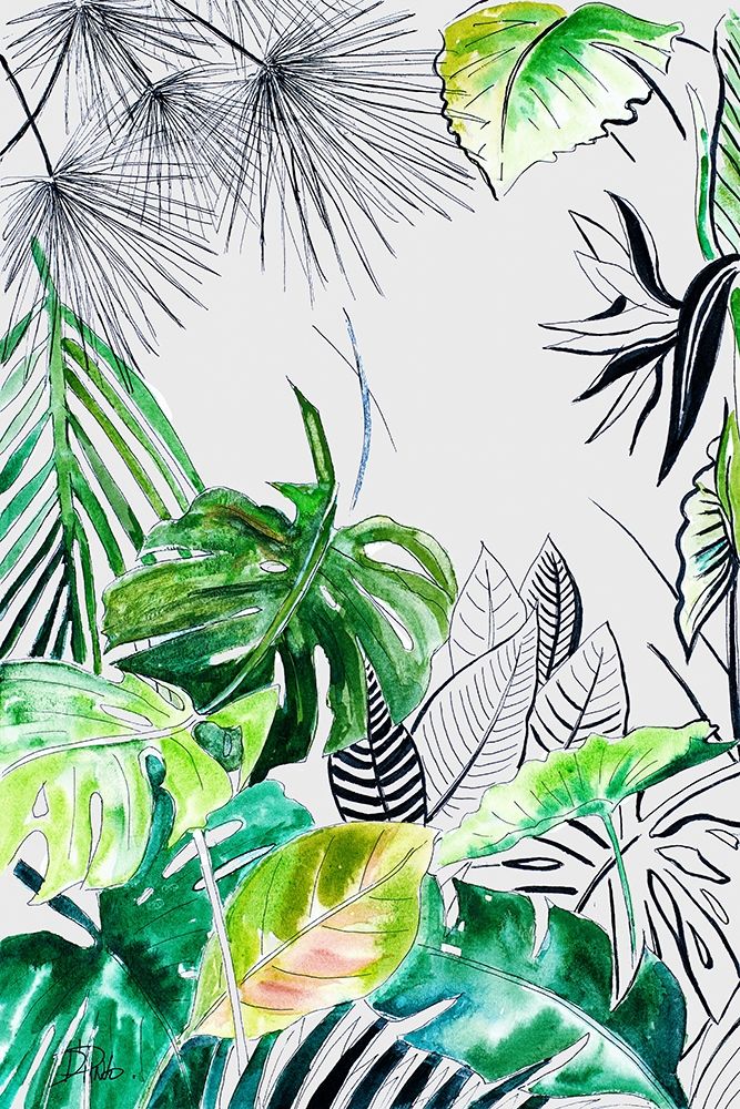 Teal Palm Selva II art print by Patricia Pinto for $57.95 CAD
