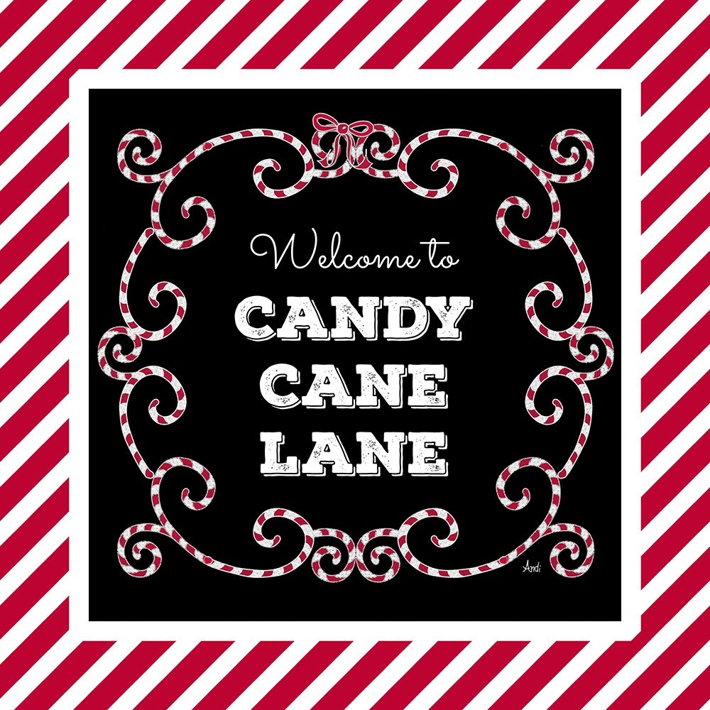 Welcome to Candy Cane Lane art print by Andi Metz for $57.95 CAD