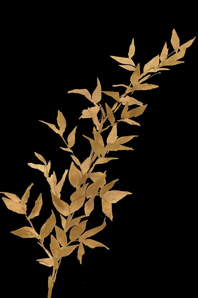 Golden Leaves on Black III art print by Lanie Loreth for $57.95 CAD