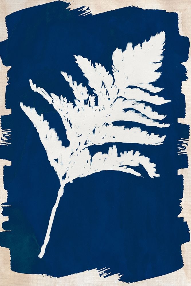 White Leaf on Navy I art print by Lanie Loreth for $57.95 CAD