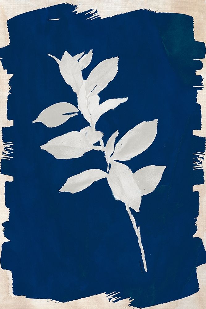 White Leaf on Navy II art print by Lanie Loreth for $57.95 CAD
