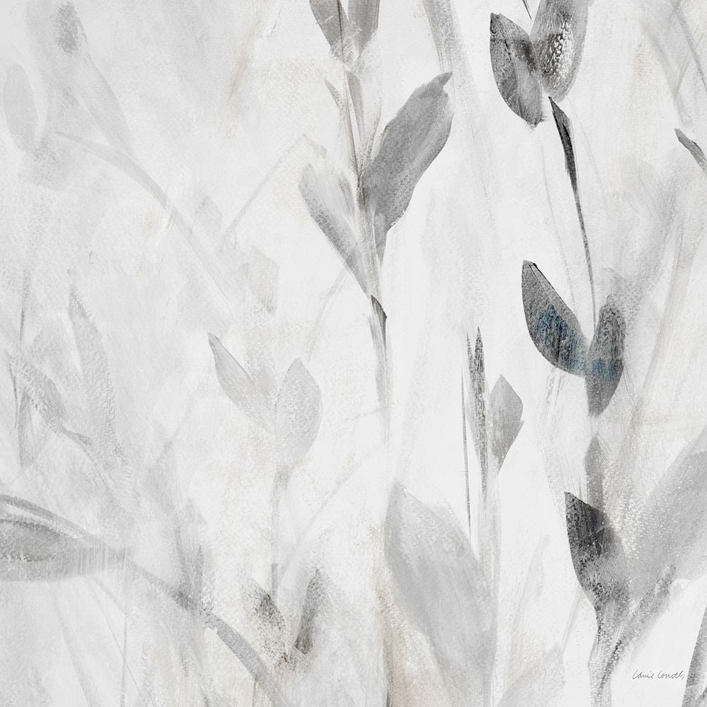Gray Misty Leaves Square II art print by Lanie Loreth for $57.95 CAD