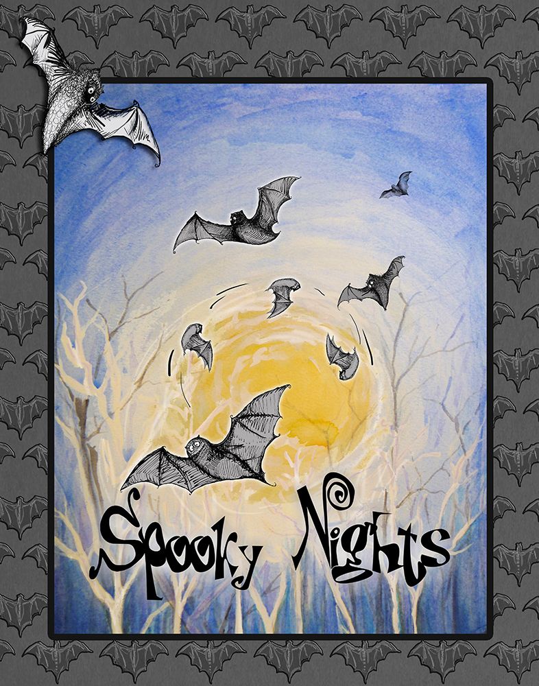 Spooky Night Bats art print by Diannart for $57.95 CAD