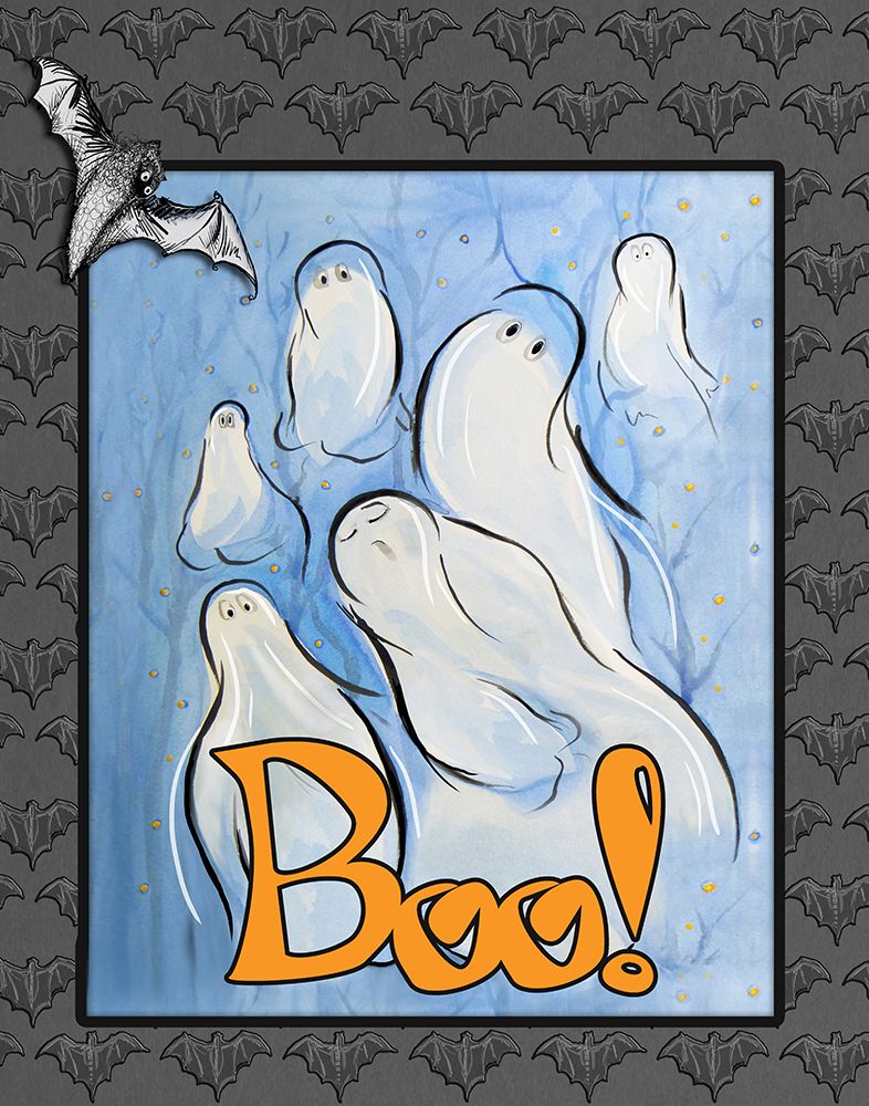 Spooky Night Ghosts art print by Diannart for $57.95 CAD
