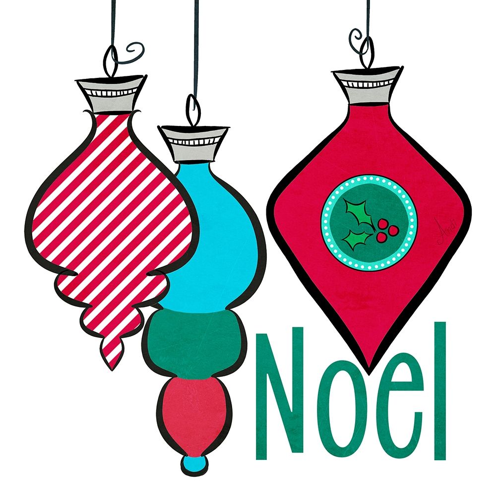 Joyful Christmas Ornaments III art print by Andi Metz for $57.95 CAD