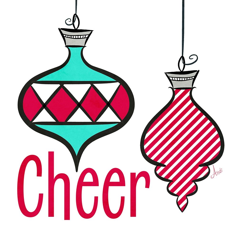 Joyful Christmas Ornaments I art print by Andi Metz for $57.95 CAD