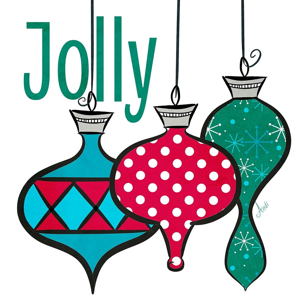 Joyful Christmas Ornaments IV art print by Andi Metz for $57.95 CAD