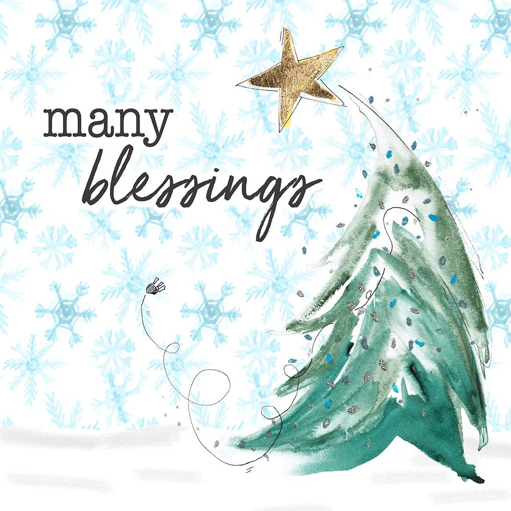 Blue Whimsical Christmas III art print by Patricia Pinto for $57.95 CAD