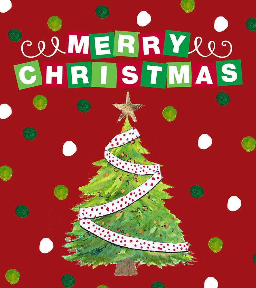 Merry Dot Christmas Tree art print by Patricia Pinto for $57.95 CAD