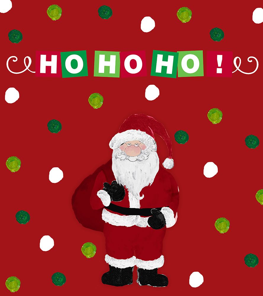 Ho HO Ho Dot Santa art print by Patricia Pinto for $57.95 CAD