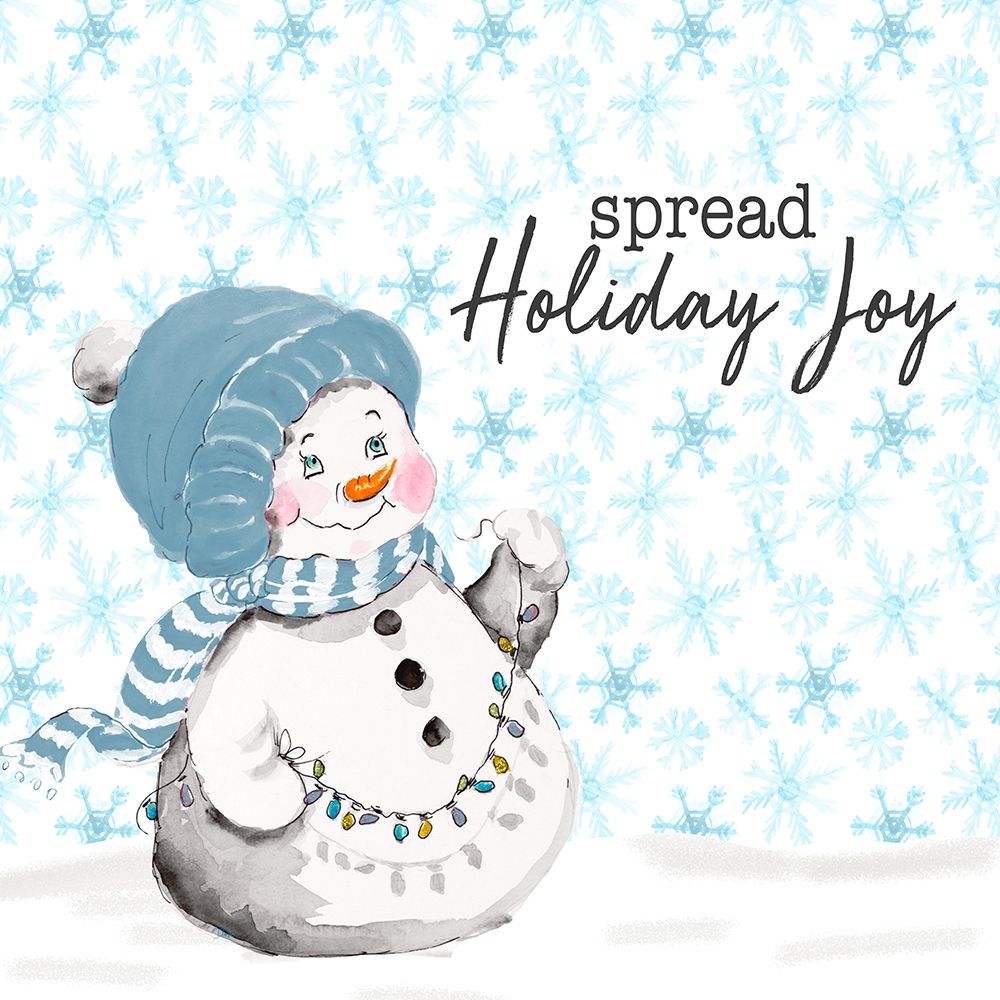 Blue Whimsical Christmas IV art print by Patricia Pinto for $57.95 CAD