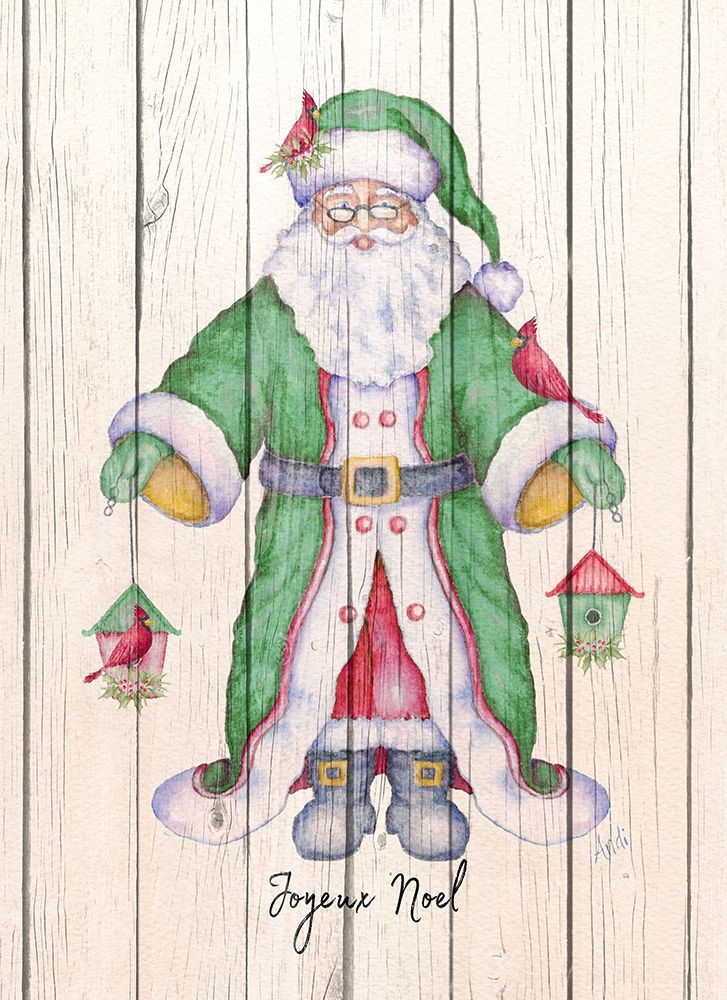 Santa and Cardinal II art print by Andi Metz for $57.95 CAD
