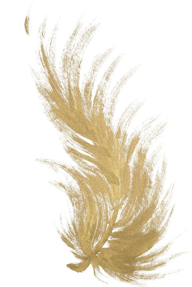 Gold Feather II art print by L. Hewitt for $57.95 CAD