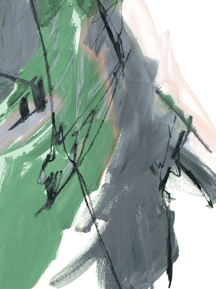 Rare Green and Gray Abstract I art print by Robin Maria for $57.95 CAD