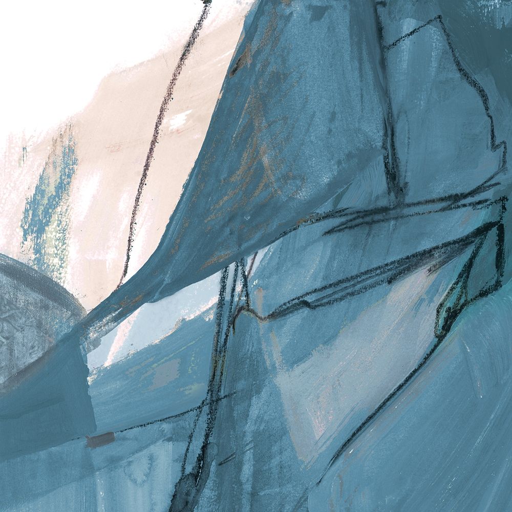 Blue on White Abstract II art print by Robin Maria for $57.95 CAD