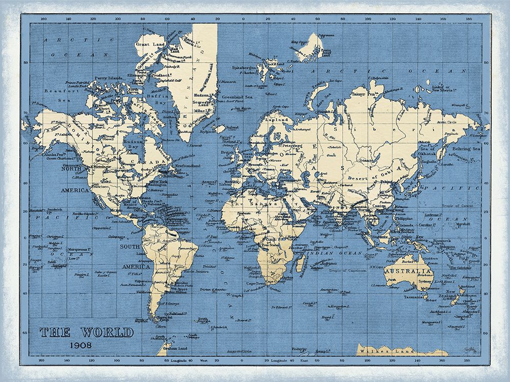 World Map art print by Elizabeth Medley for $57.95 CAD