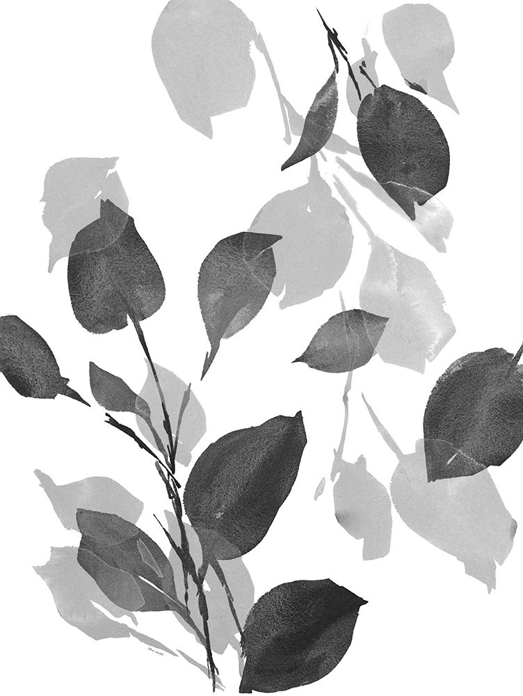 Gray Simple Leaves art print by Lanie Loreth for $57.95 CAD