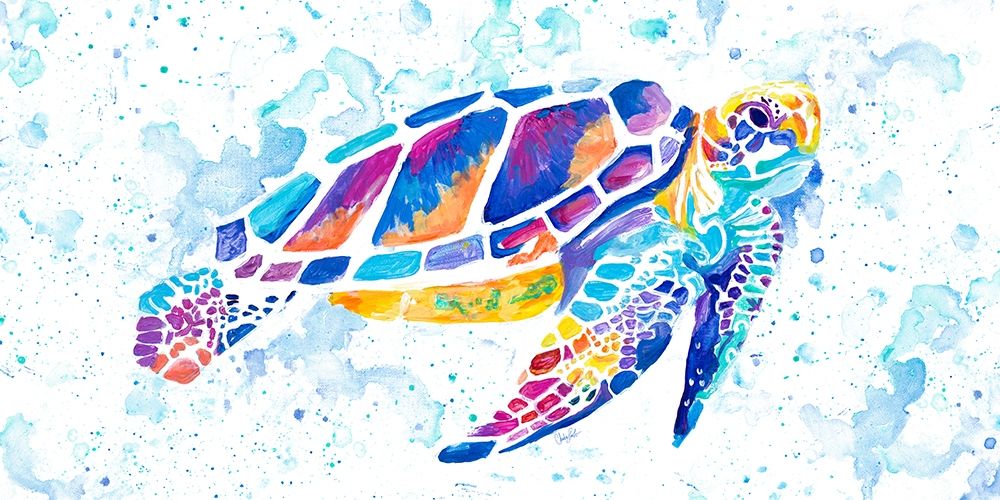 Vibrant Sea Turtle art print by Chelsea Goodrich for $57.95 CAD