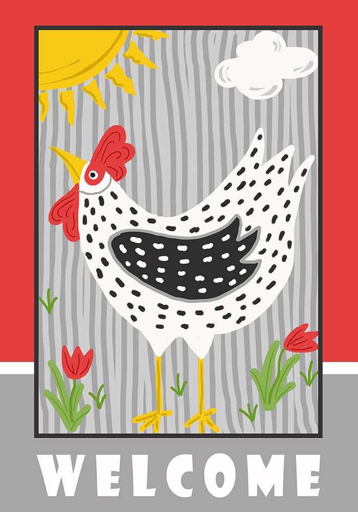 Welcome Rooster art print by Deidre Mosher for $57.95 CAD