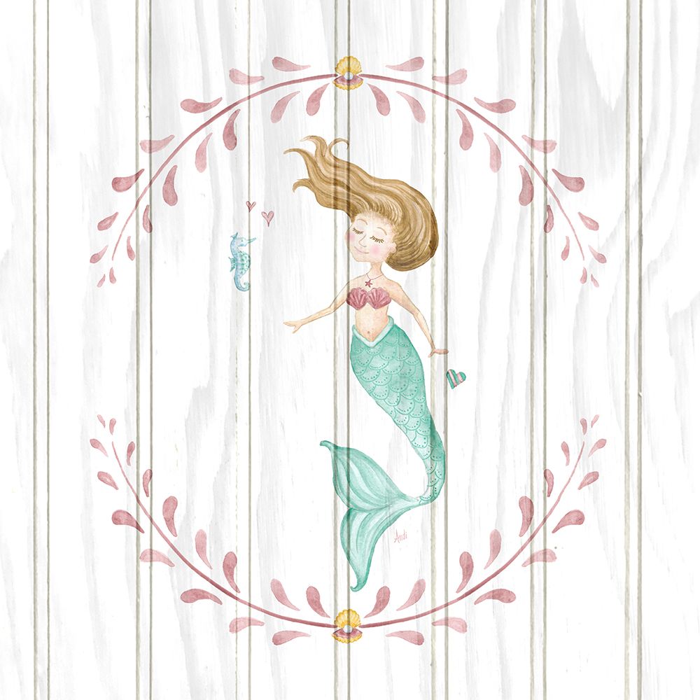Mermaid on Wood II art print by Andi Metz for $57.95 CAD
