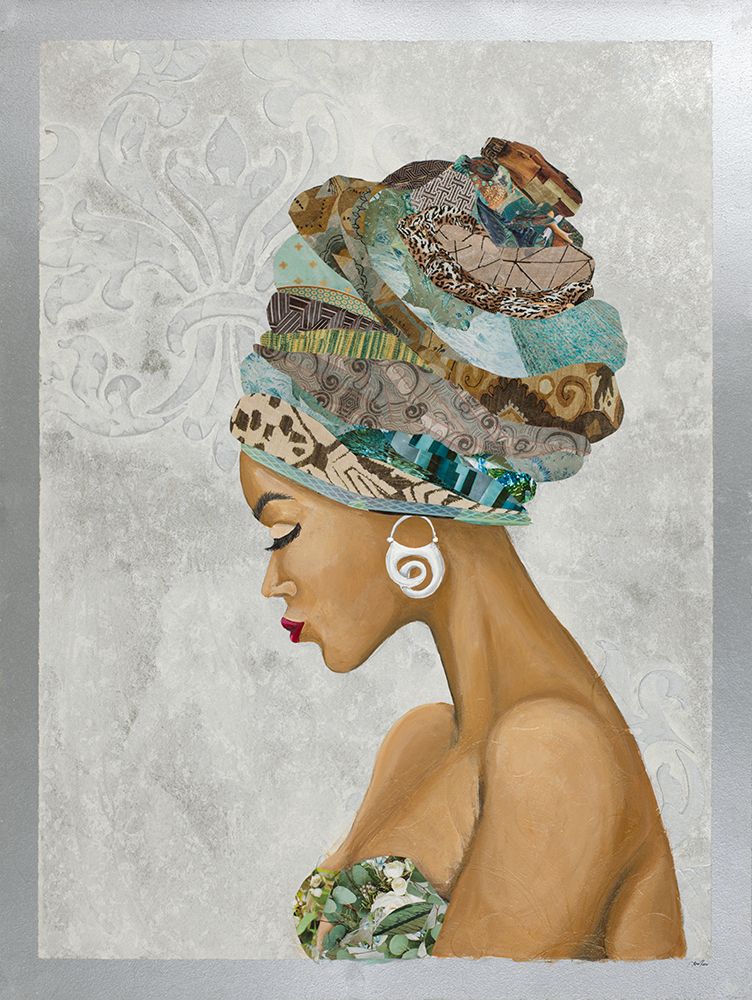 African Goddess on Silver art print by Gina Ritter for $57.95 CAD