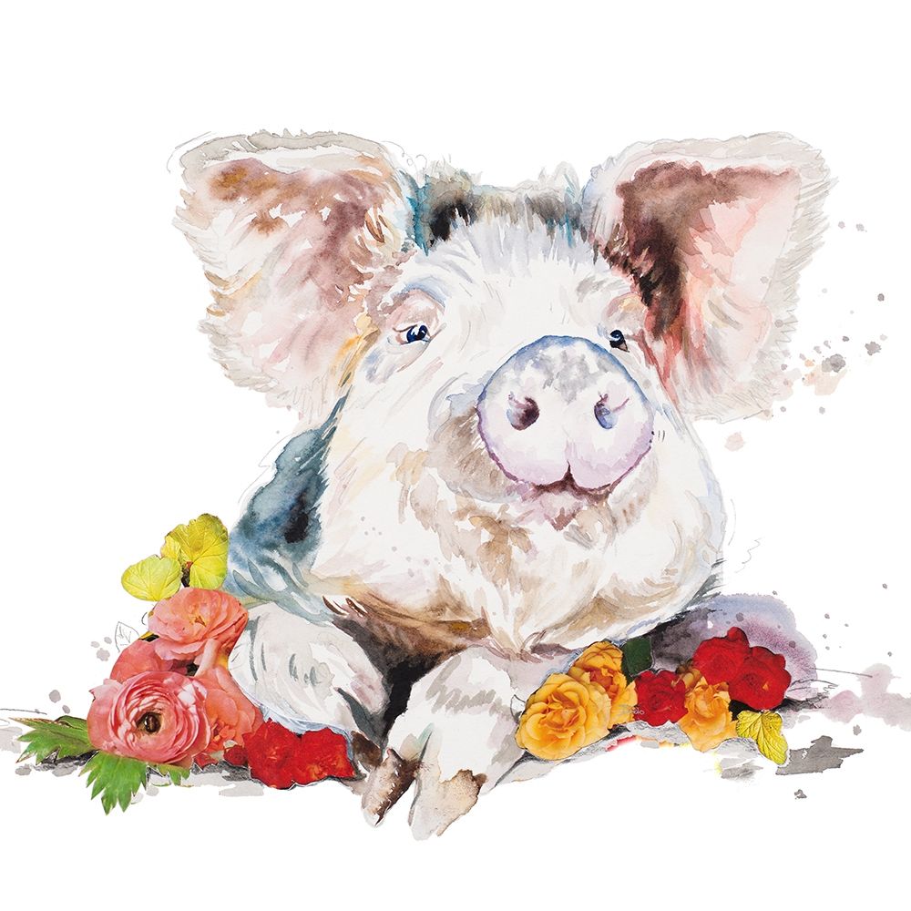 Happy Little Pig art print by Patricia Pinto for $57.95 CAD