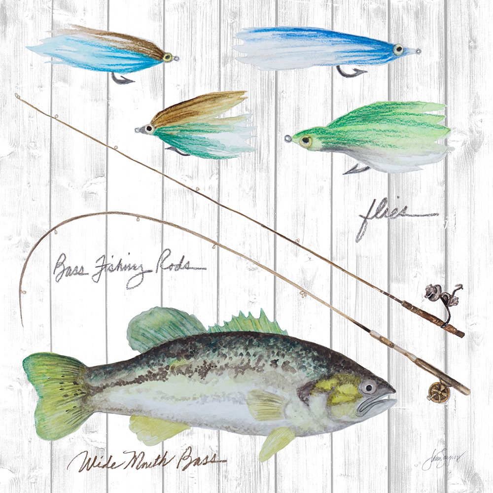 Fish and Tackle I art print by Janice Gaynor for $57.95 CAD