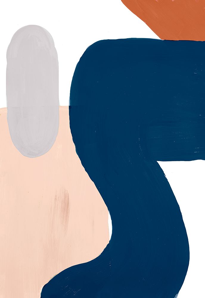 Spirit Navy Shapes Vertical art print by Susan Bryant for $57.95 CAD