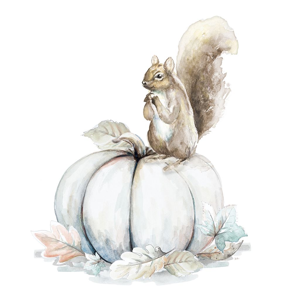 Squirrel and Pumpkin II art print by Patricia Pinto for $57.95 CAD