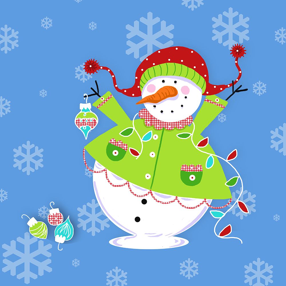 Silly Snowman Christmas III art print by Deidre Mosher for $57.95 CAD