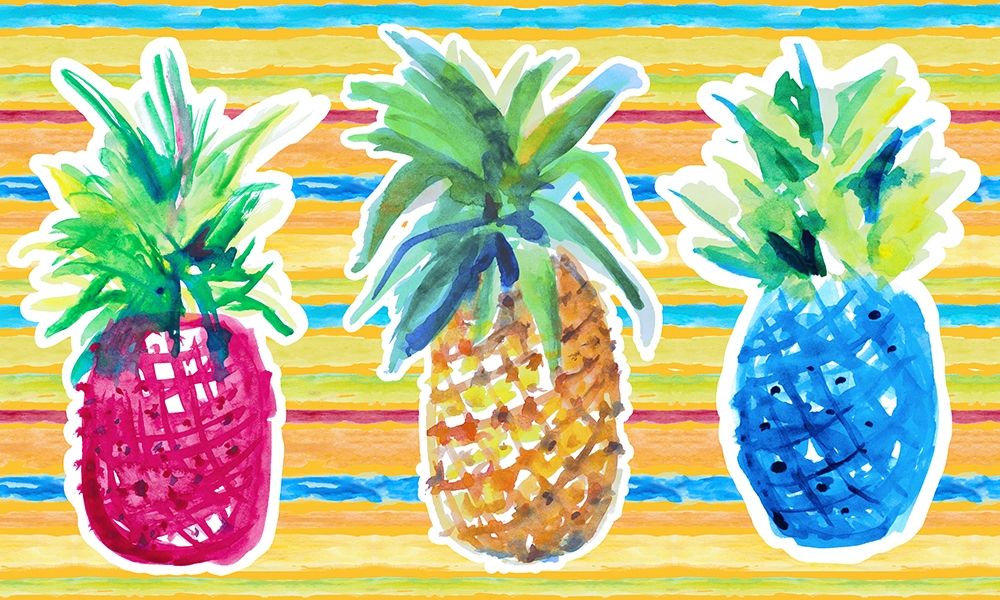 Vibrant Pineapple Trio art print by Lanie Loreth for $57.95 CAD