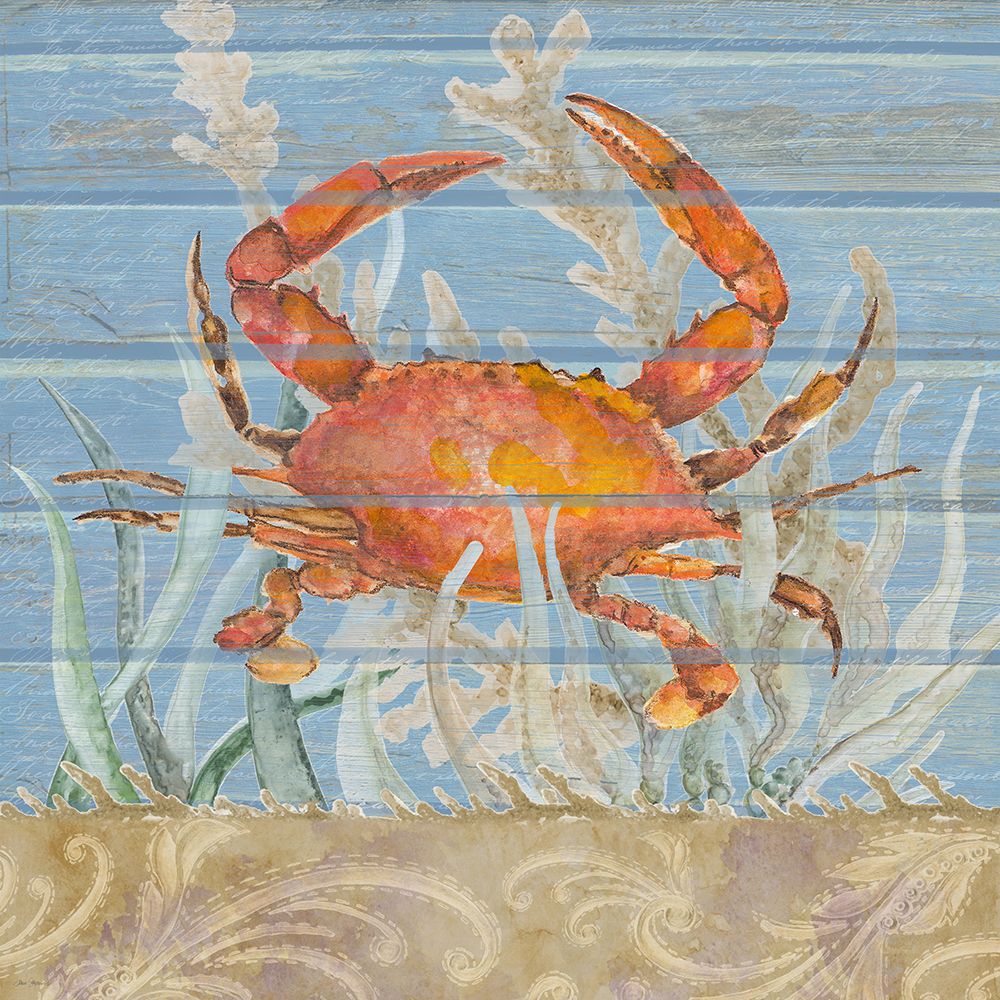 Ocean Floor Blue Square III art print by Janice Gaynor for $57.95 CAD