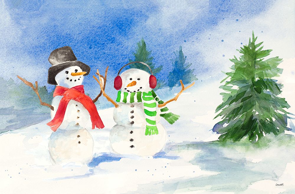 Snowman Valley I art print by Lanie Loreth for $57.95 CAD