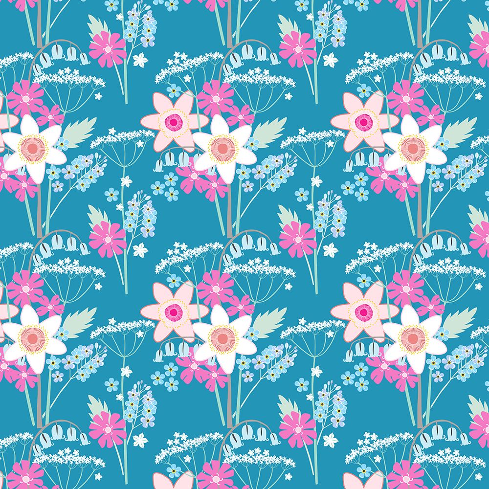 Hedgrow Blooms Pattern art print by Sarah Gardner for $57.95 CAD