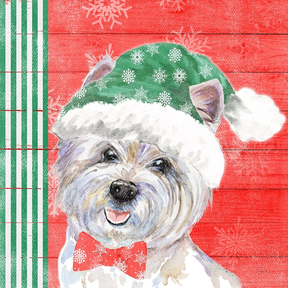 Holiday Puppy IV art print by Patricia Pinto for $57.95 CAD