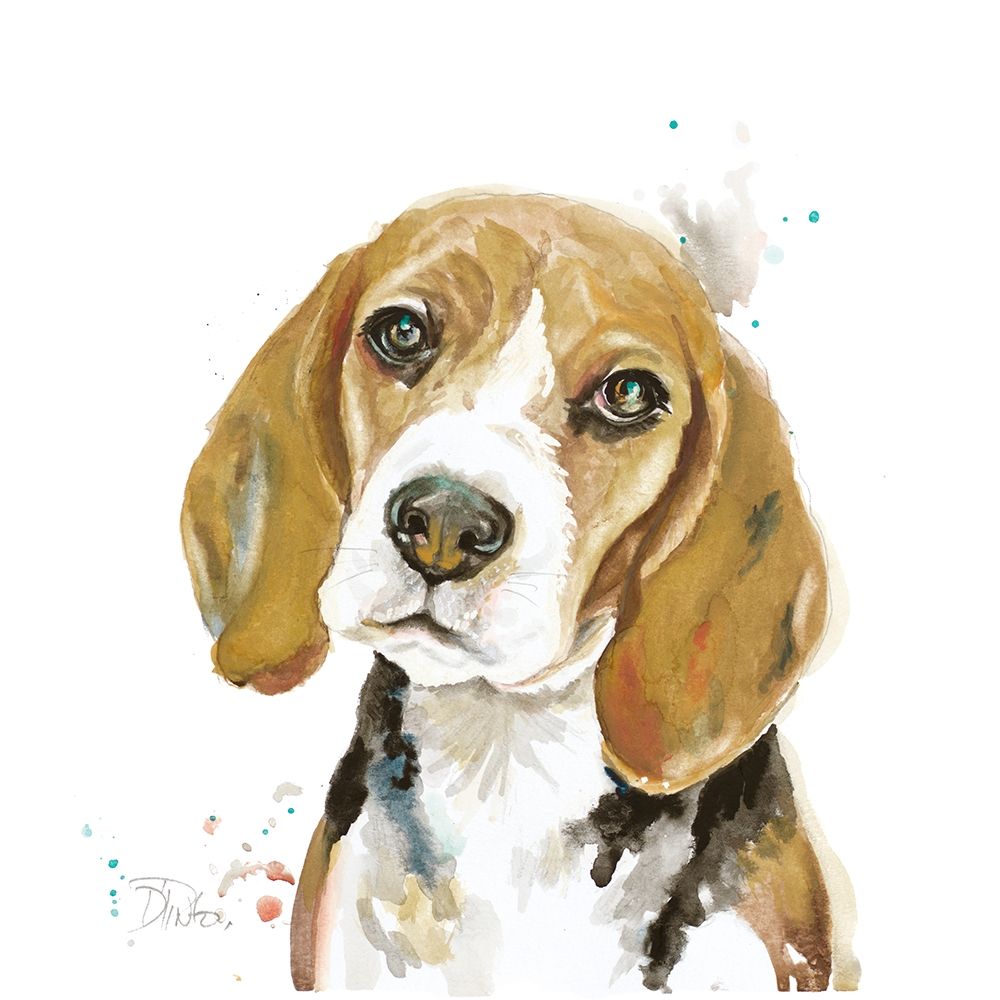 Watercolor Beagle art print by Patricia Pinto for $57.95 CAD