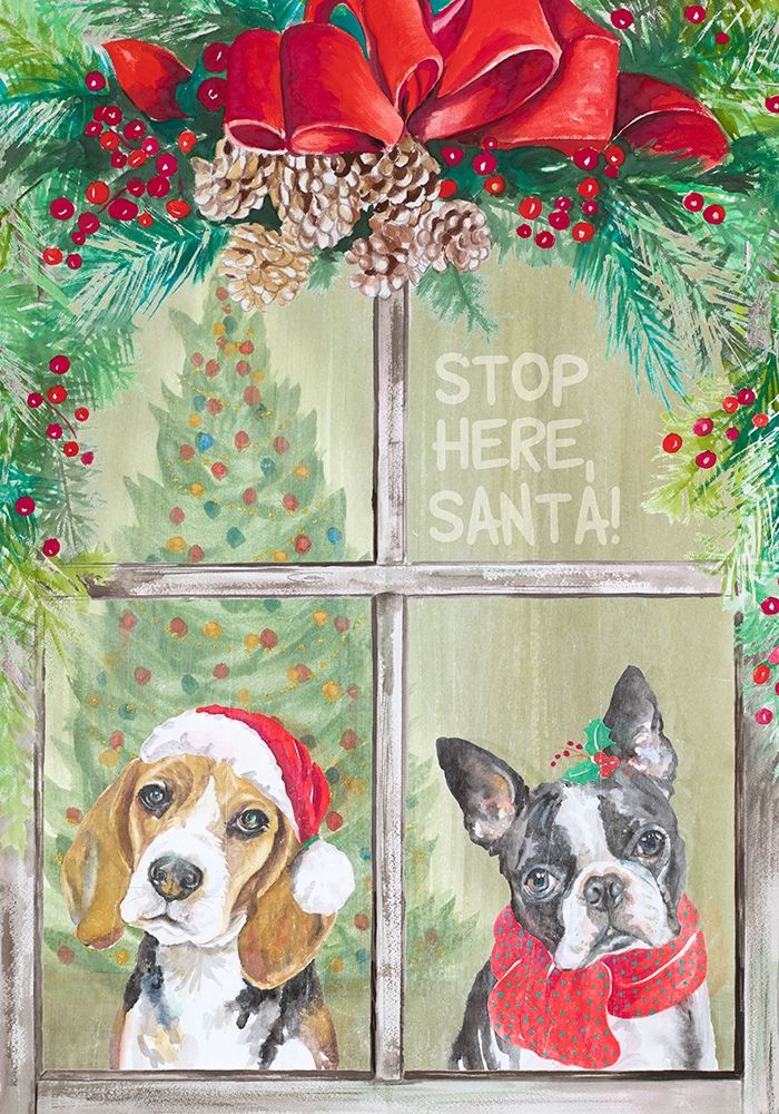 Stop Here Santa art print by Patricia Pinto for $57.95 CAD