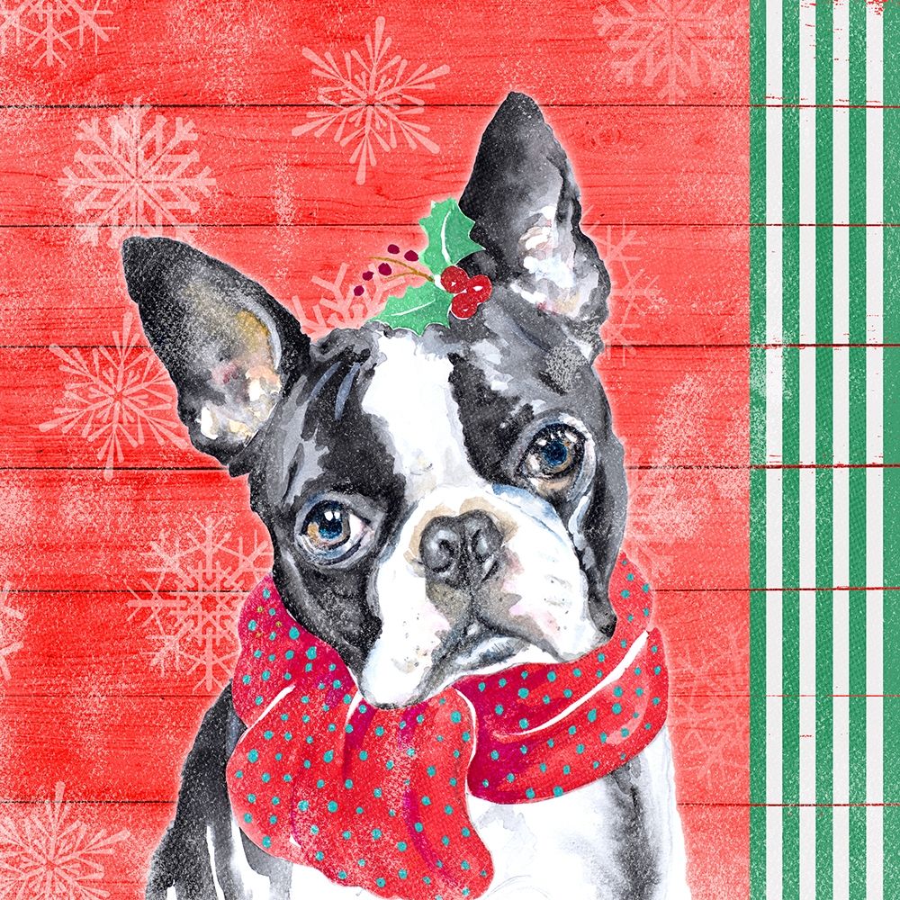 Holiday Puppy II art print by Patricia Pinto for $57.95 CAD