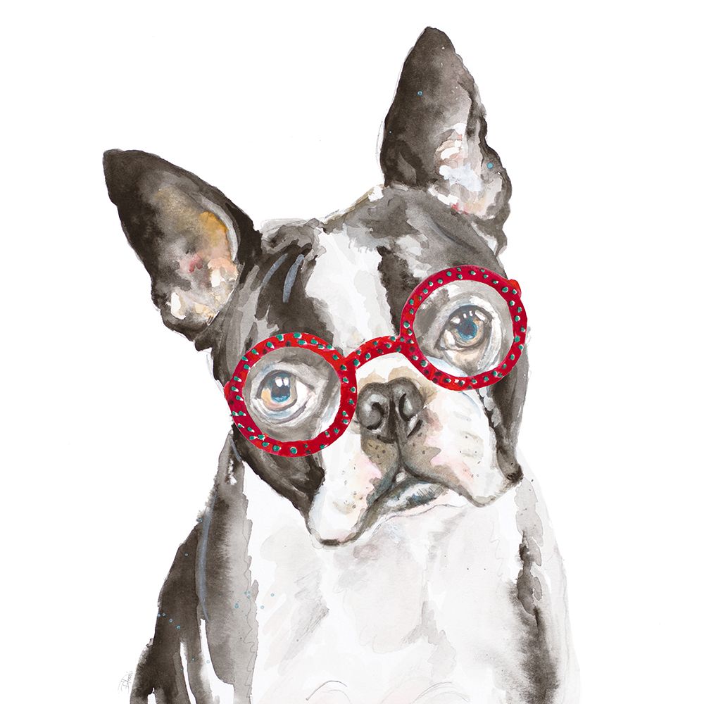 French Bulldog with Glasses art print by Patricia Pinto for $57.95 CAD