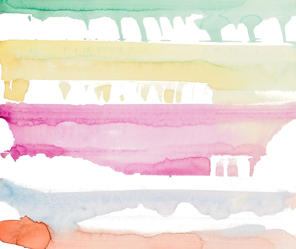 Watercolor Rainbow Abstract art print by Susan Bryant for $57.95 CAD