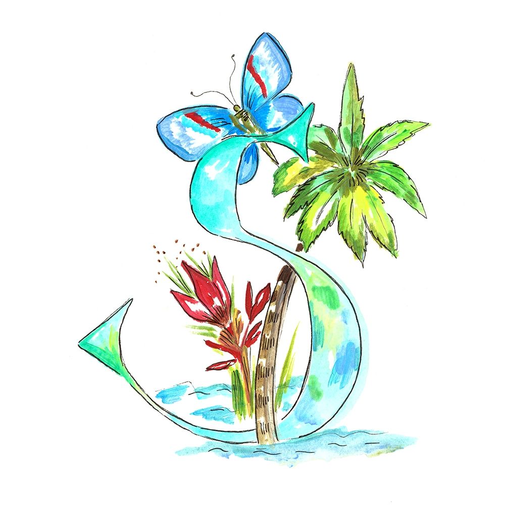 Monogram S art print by Ani Del Sol for $57.95 CAD