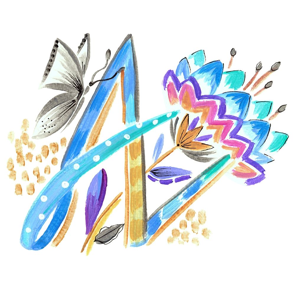 Monogram A art print by Ani Del Sol for $57.95 CAD