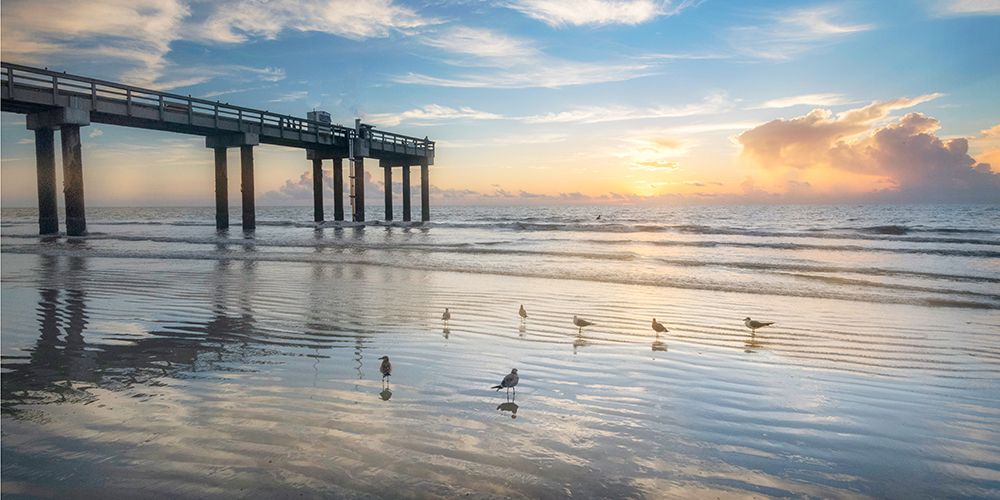 Sunset Pier art print by Andy Amos for $57.95 CAD